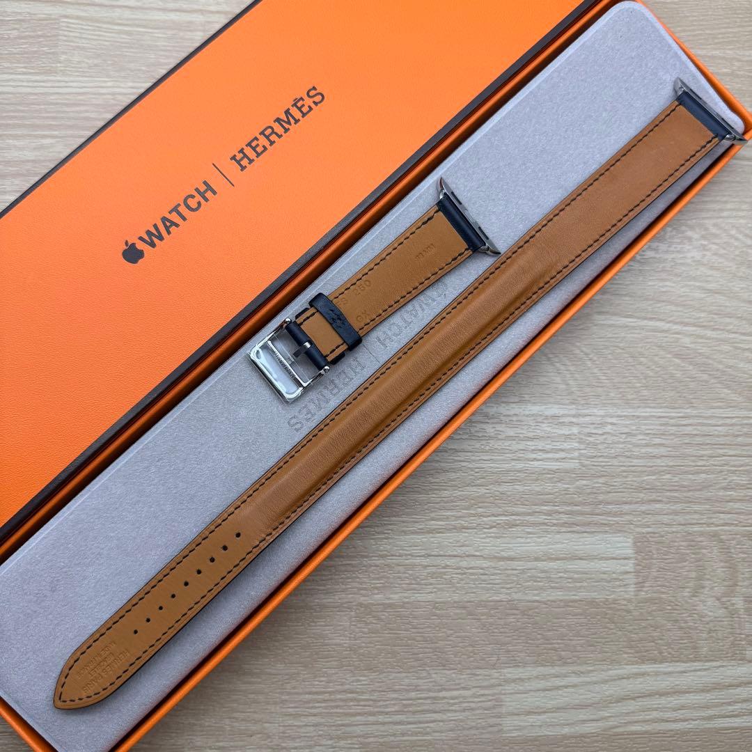 2166 Apple Watch エルメス　インディゴ　ドゥブルトゥール　二重