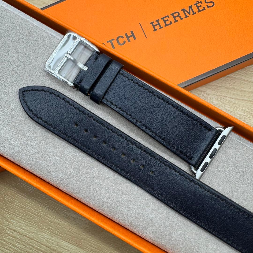 2166 Apple Watch エルメス　インディゴ　ドゥブルトゥール　二重