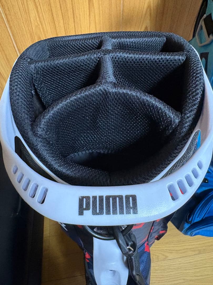 えこ　プーマ　キャディーバック　メンズ　ネイビー／レッド