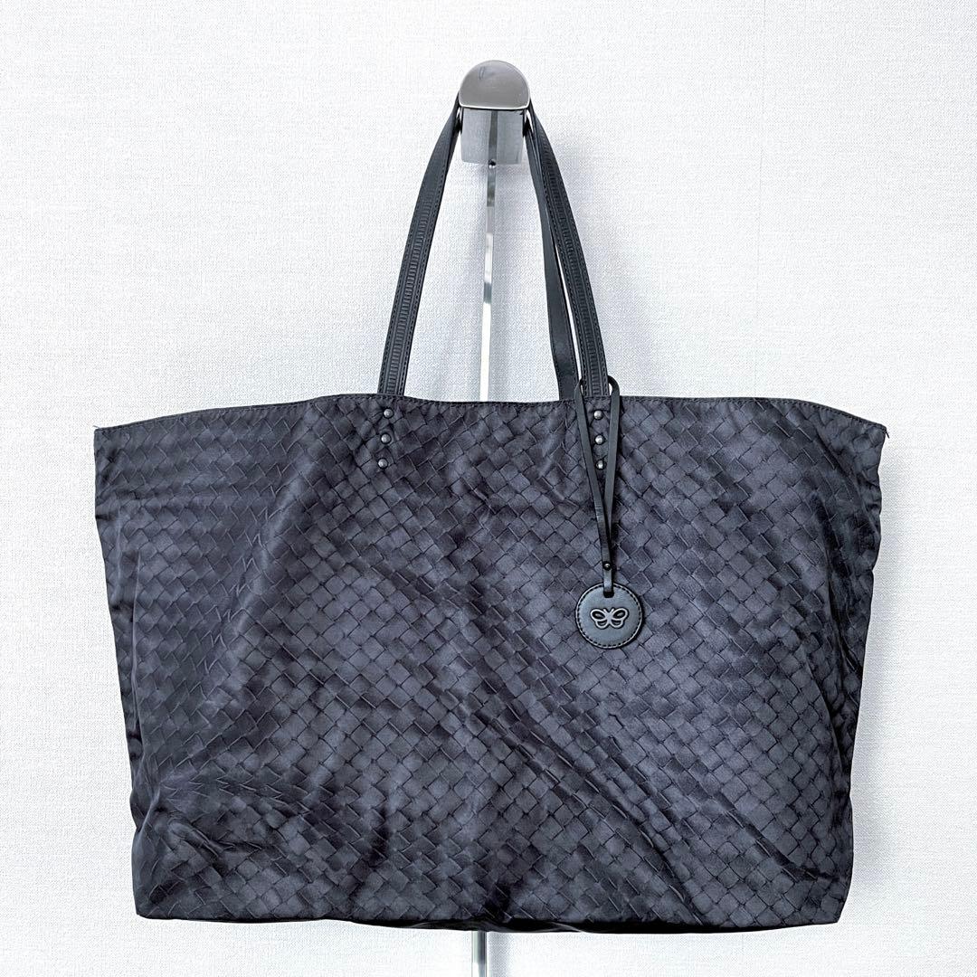 ボッテガヴェネタ イントレッチオ リュージョン ナイロントートバッグ 黒 美品