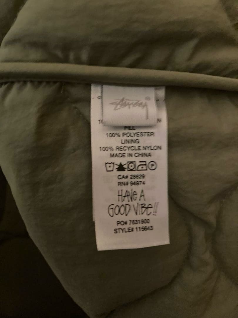 美品✨STUSSY RECYCLED NYLON LINER VEST L