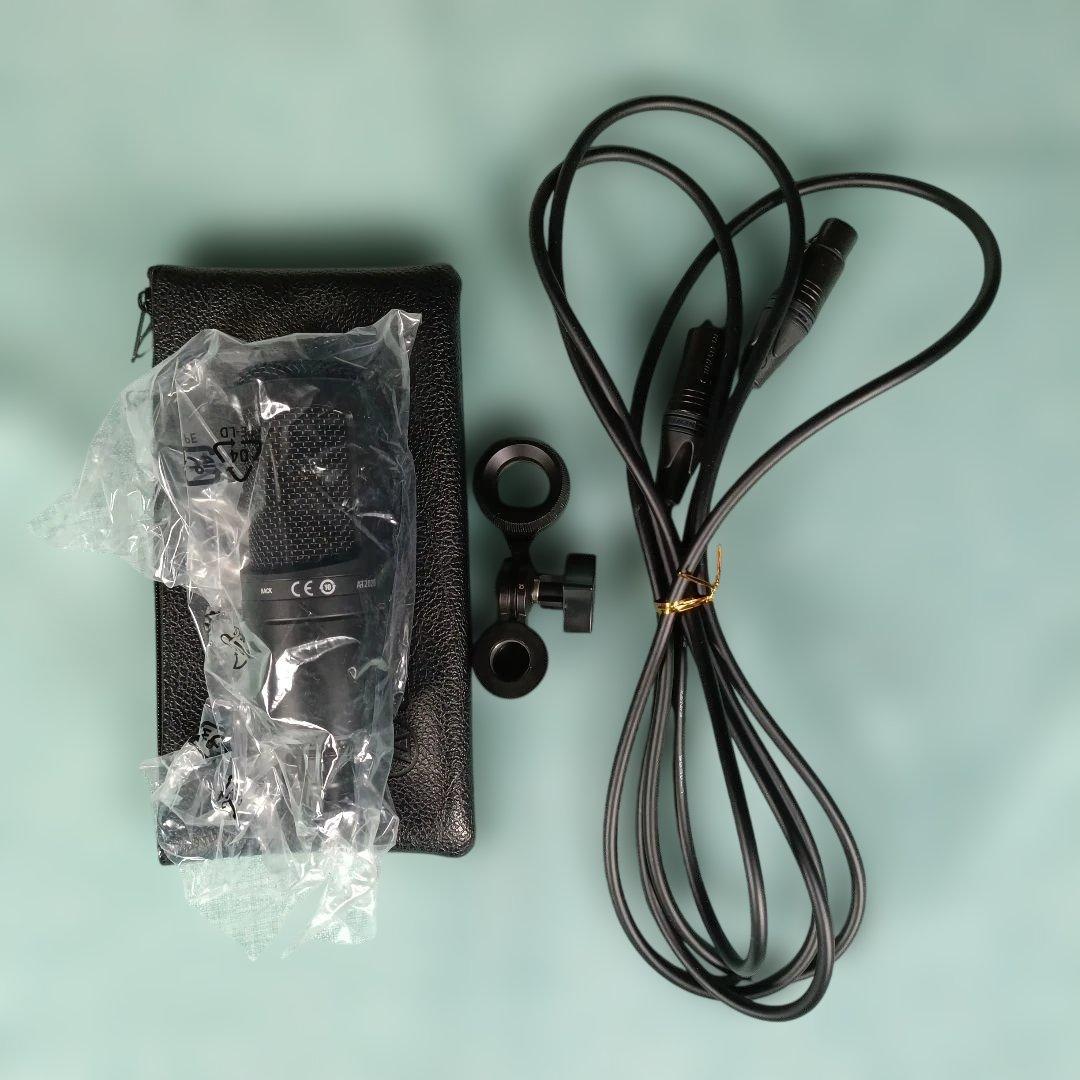 【美品】audio-technica AT2020 コンデンサーマイク、ケーブル