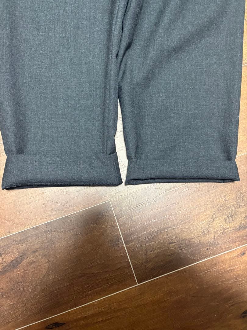 【極美品】ATON エイトン ウール イージーパンツ スラックス 濃紺 サイズ2