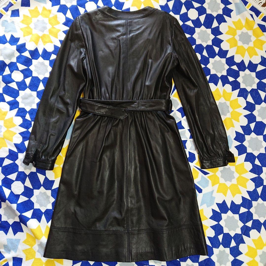 (美品) ロペ　羊革　本革　ロングコート　革ジャン