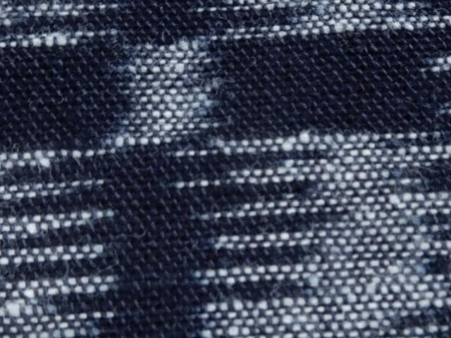 木綿・弓浜絣単衣着物・手織り藍染 ・地厚