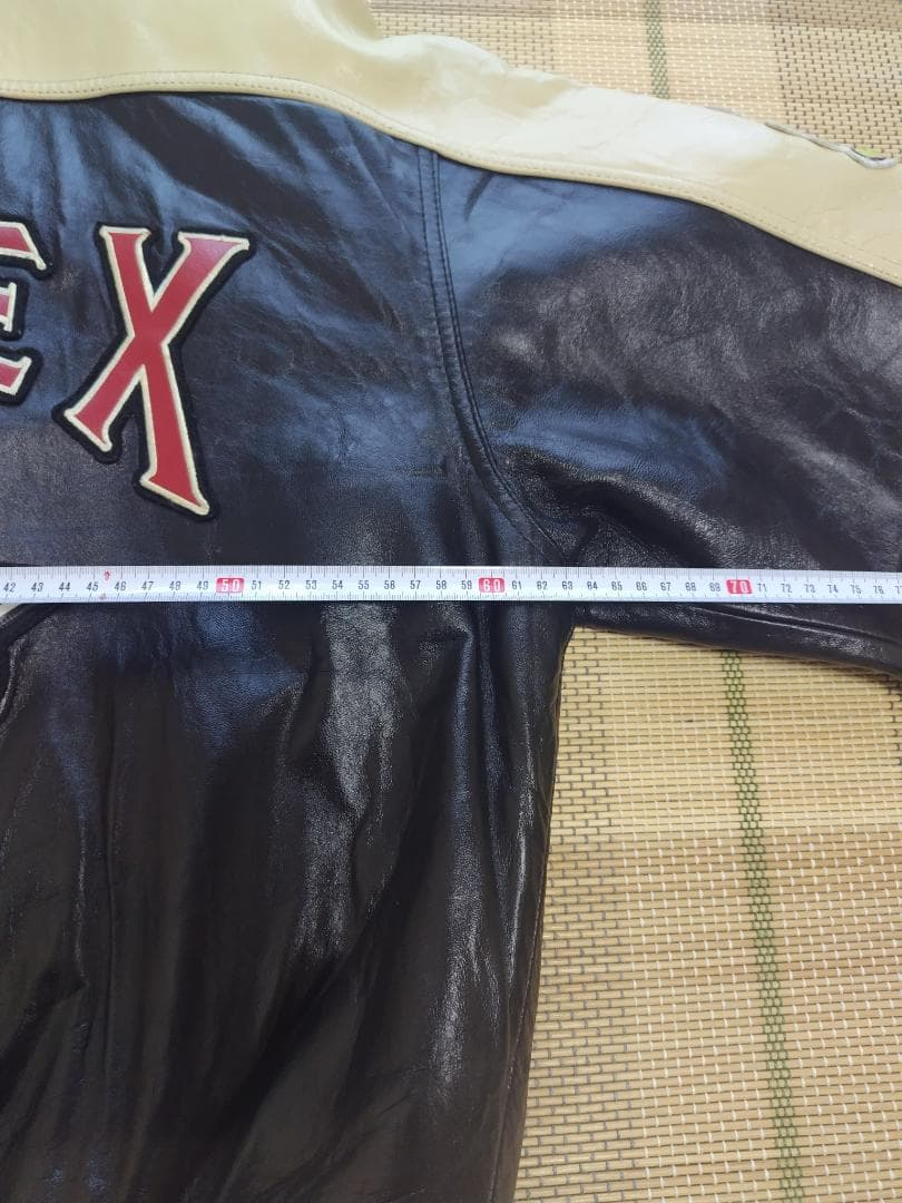 ヴィンテージ!AVIREX スタジャン 黒/ベージュ