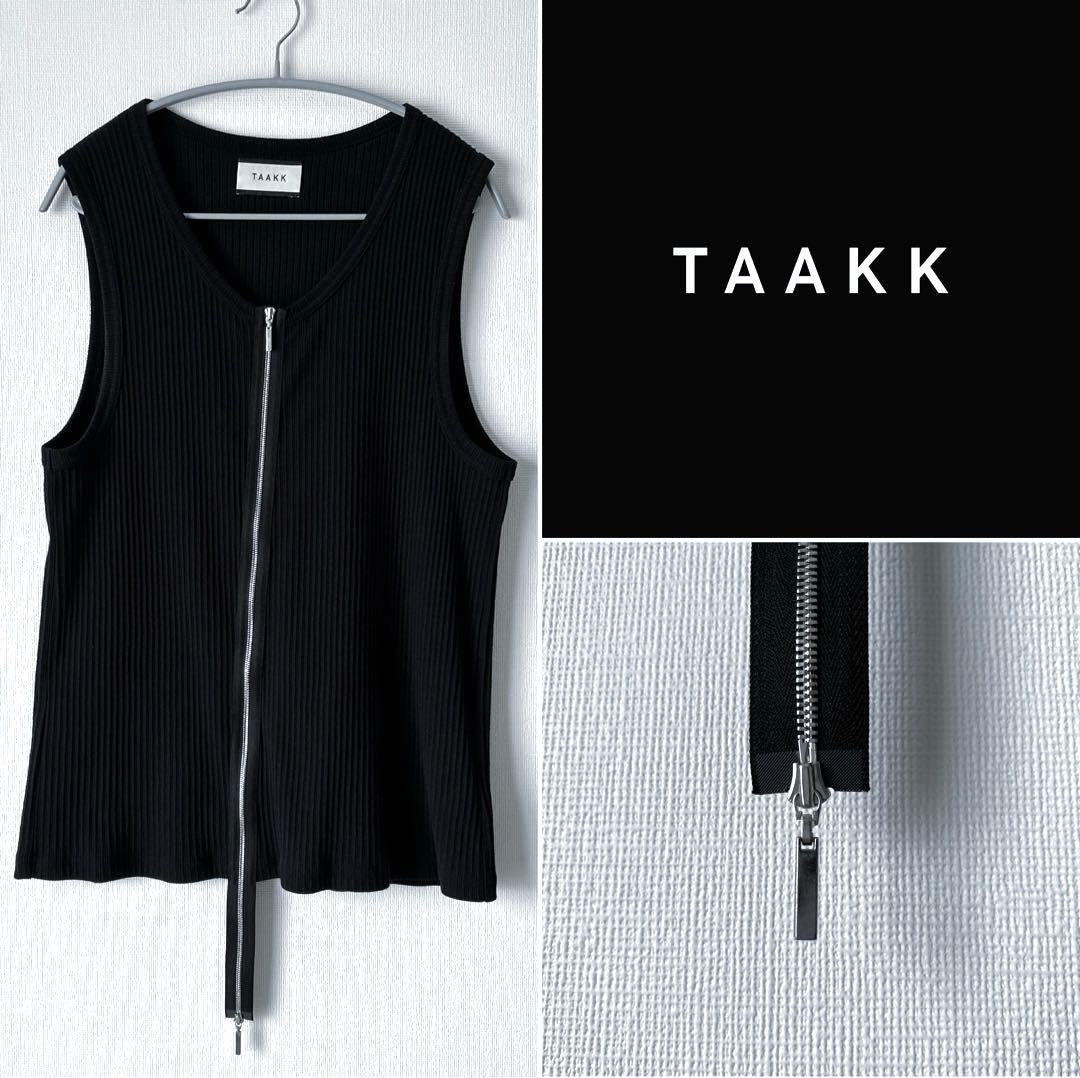 TAAKK 21ss ダブルジップ ノースリーブTシャツ / タンクトップ
