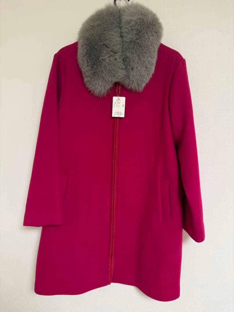 新品　アズノウアズ オオラカ　丸首　ジップコート　15号