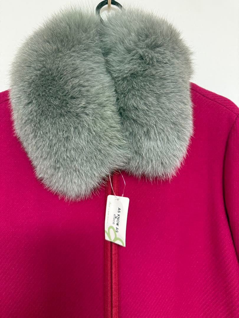 新品　アズノウアズ オオラカ　丸首　ジップコート　15号