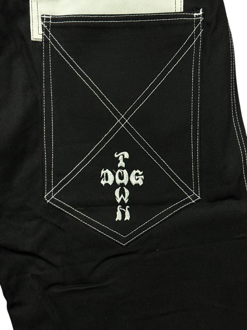 90s DOGTOWN ドッグダウン ロゴ刺繍 レイヤードポケット ワイドパンツ