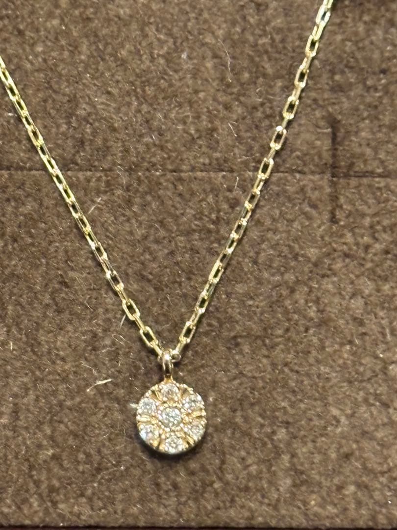 agete ダイヤモンド K10ネックレス