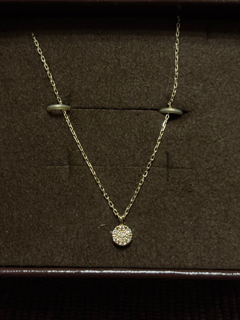 agete ダイヤモンド K10ネックレス