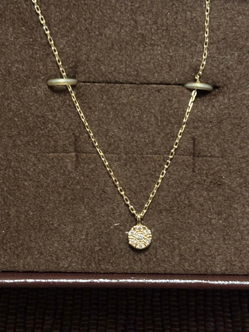 agete ダイヤモンド K10ネックレス