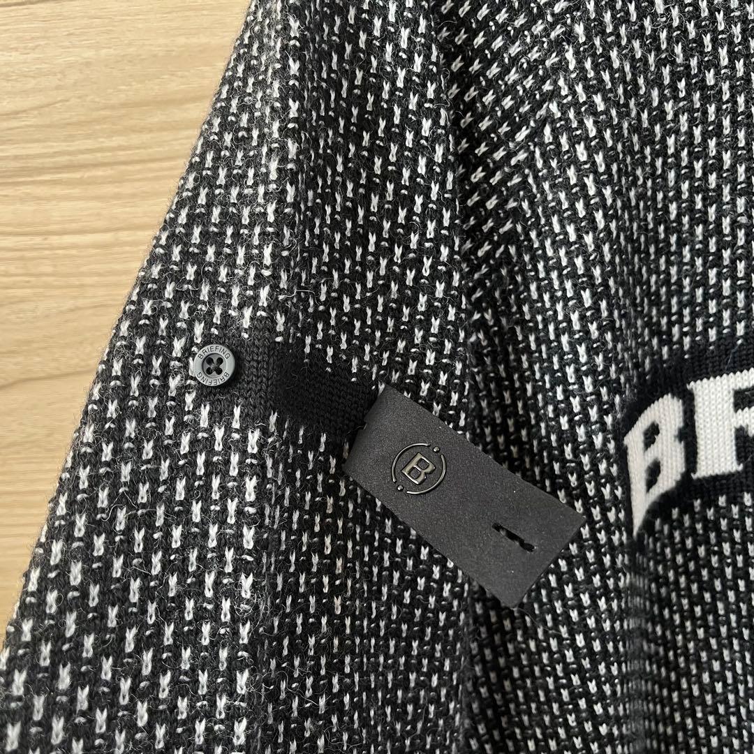 美品★37,400円 BRIEFING あったかウールセーター完売品 黒×白XL