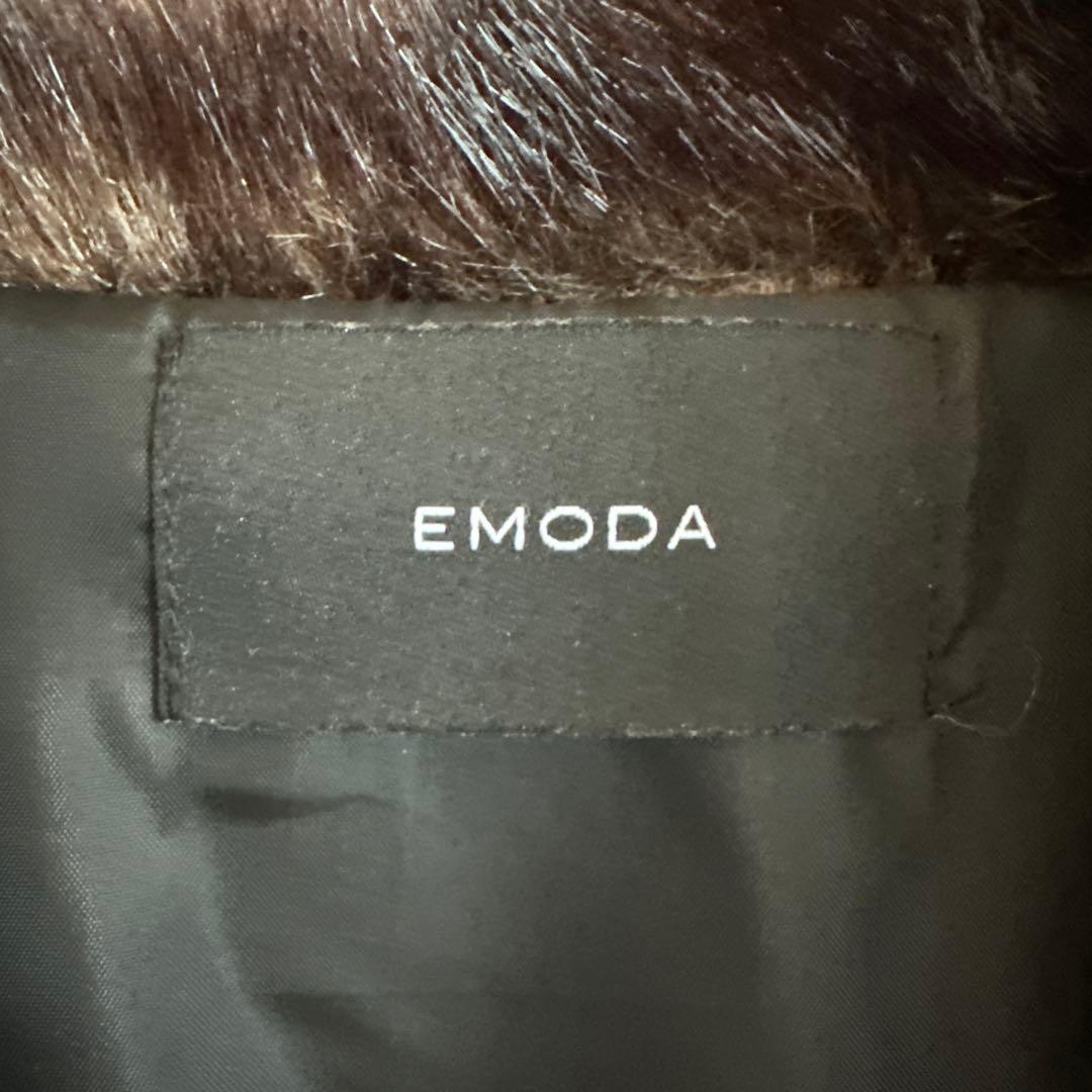 EMODA ミディフェイクファーコート　ブラウン