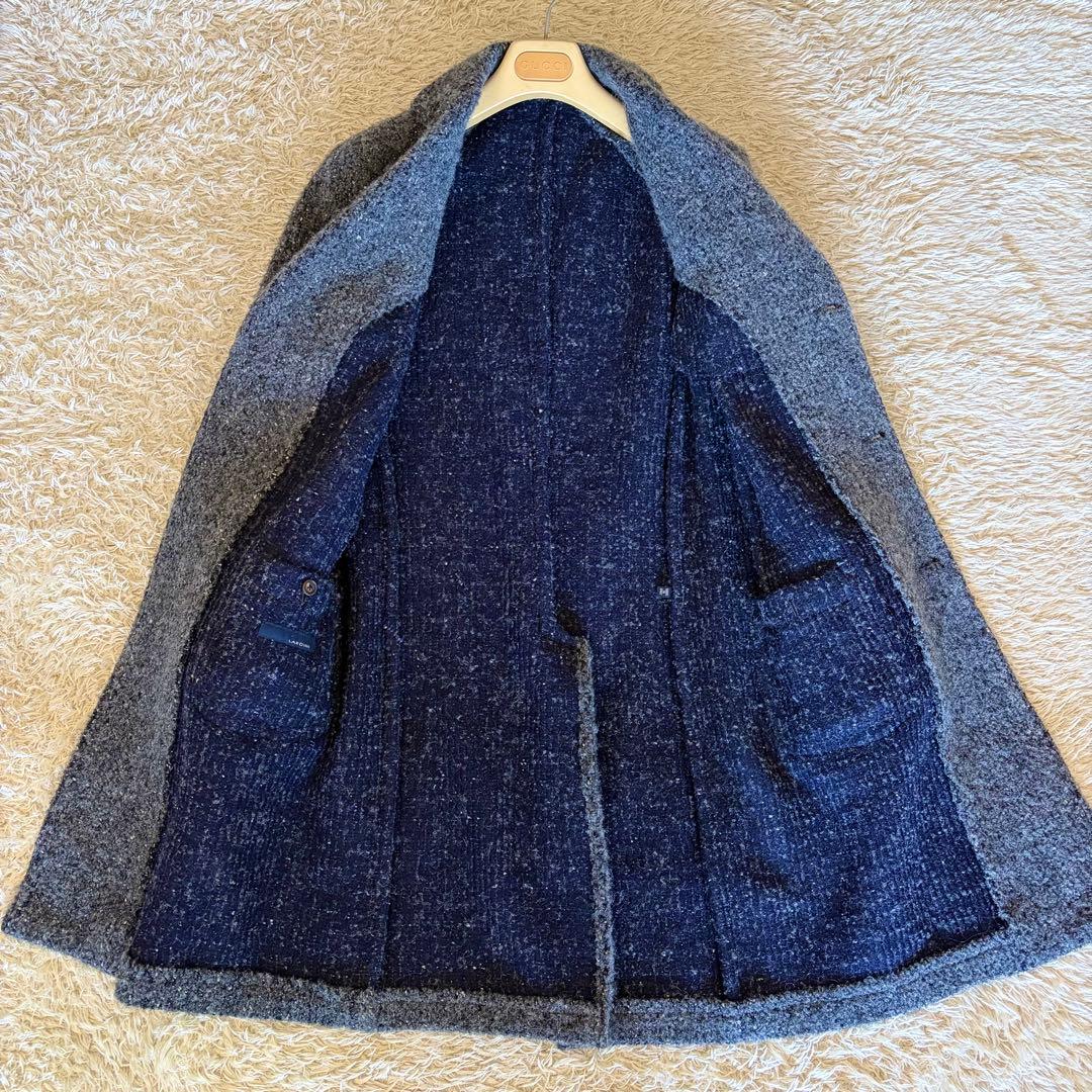 ラルディーニ アルパカ混チェスターコート ブートニエール grey 44