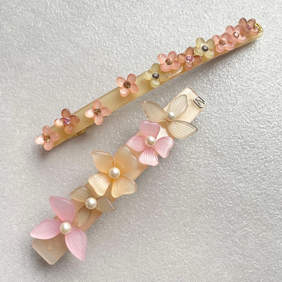 美品★ アレクサンドルドゥパリ フルーレット 花 ロングバレッタ