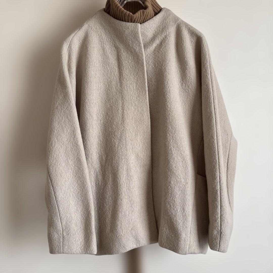 エヴァムエヴァのプレスウール100% ショートコートヨーガンレールお好きな方にも