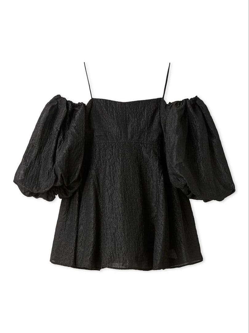 リリーブラウン☆ブラック パフスリーブ チュニック 半袖