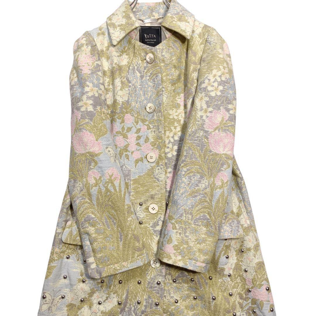 ケイタマルヤマ KEITA MARUYAMA コート 庭園ジャカードスタッズ