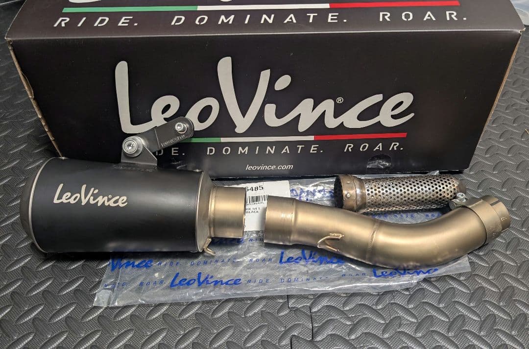 ducati scrambler マフラー LeoVince バッフル付き