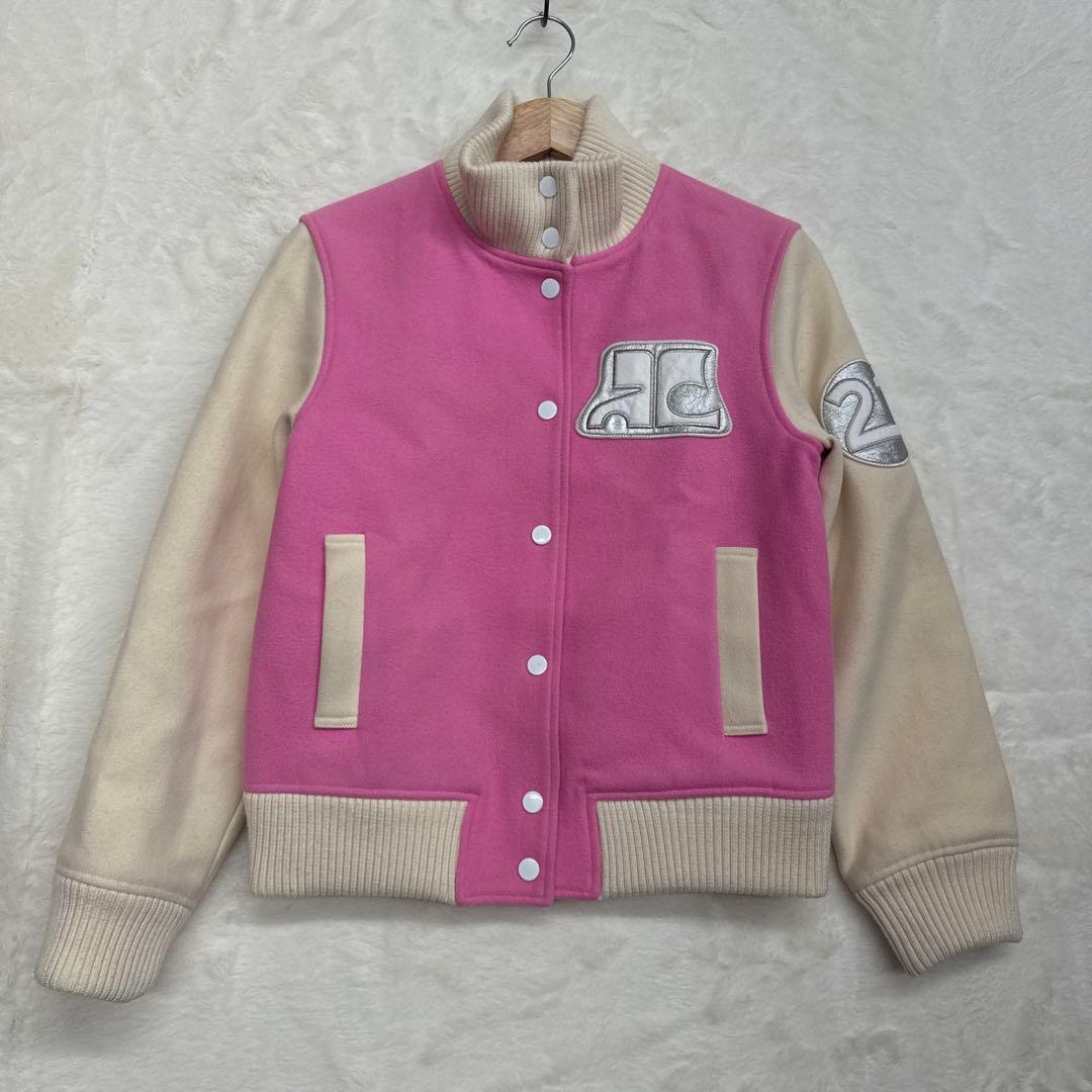 な*;様 courreges クレージュ21 スタジャン レディース ピンク M