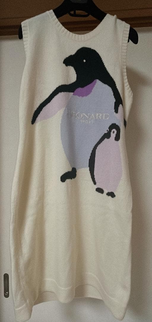 ⭐︎LEONARD SPORT⭐︎ペンギンデザイン ノースリーブニットワンピース