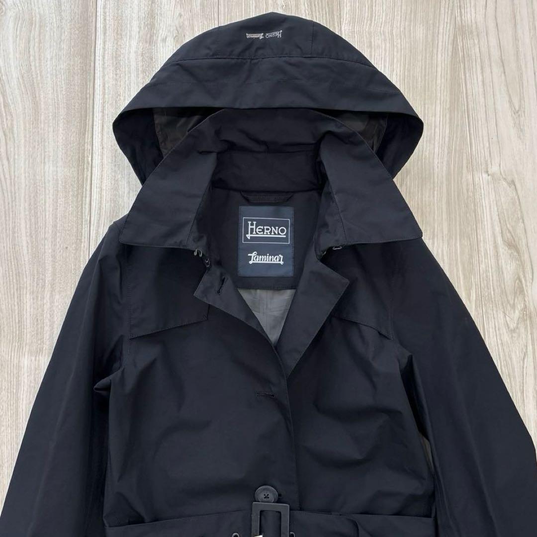 HERNO Laminar フーデッドコート GORE-TEX ネイビー 38