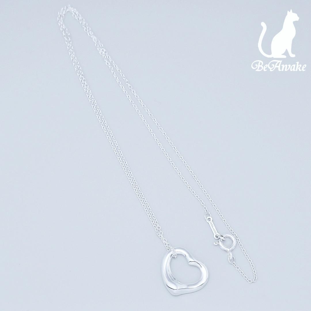 【新品仕上げ済】ティファニー オープンハート ペンダント ネックレス Sサイズ