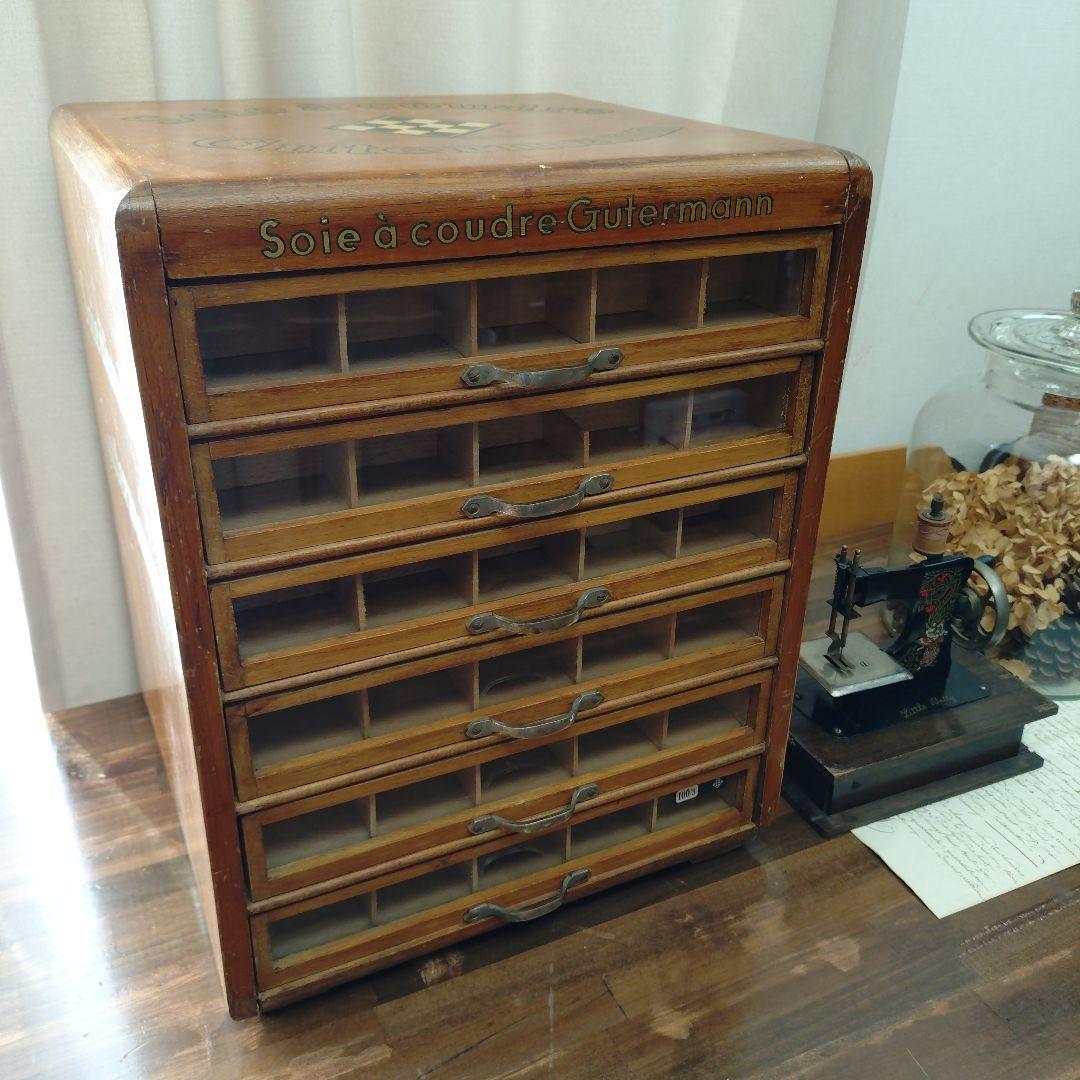 アンティーク スプールキャビネット 糸ケース 店舗什器 ギッターマン 引き出し