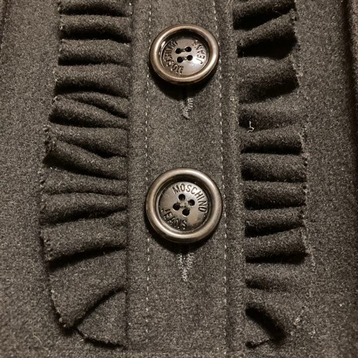 モスキーノ　スタンドカラー×フリル ヴィクトリアロングコート　ワンピース　38