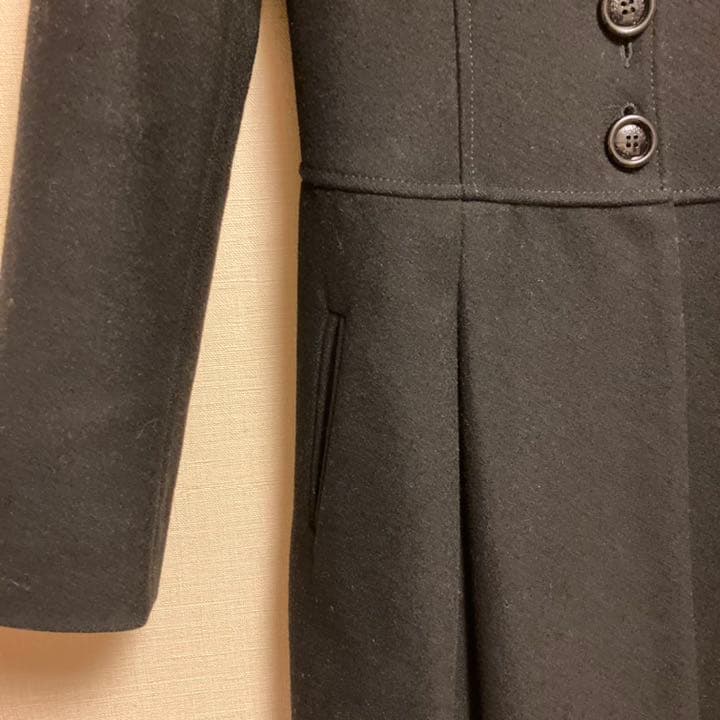 モスキーノ　スタンドカラー×フリル ヴィクトリアロングコート　ワンピース　38