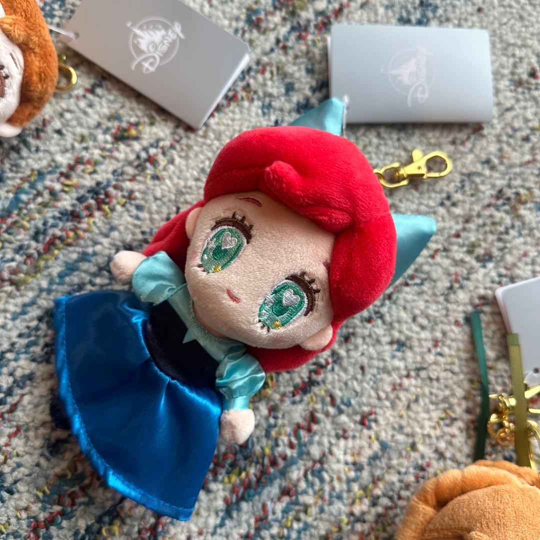 tiny ぬいぐるみキーホルダー　アリエル アナ 2体ディズニーストア
