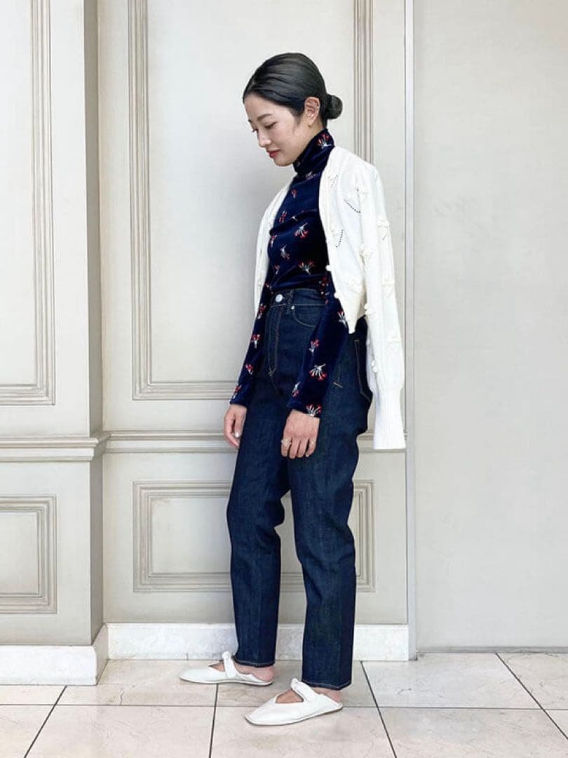 【限定カラー】Mame Kurogouchi ベロア トップス カットソー 長袖