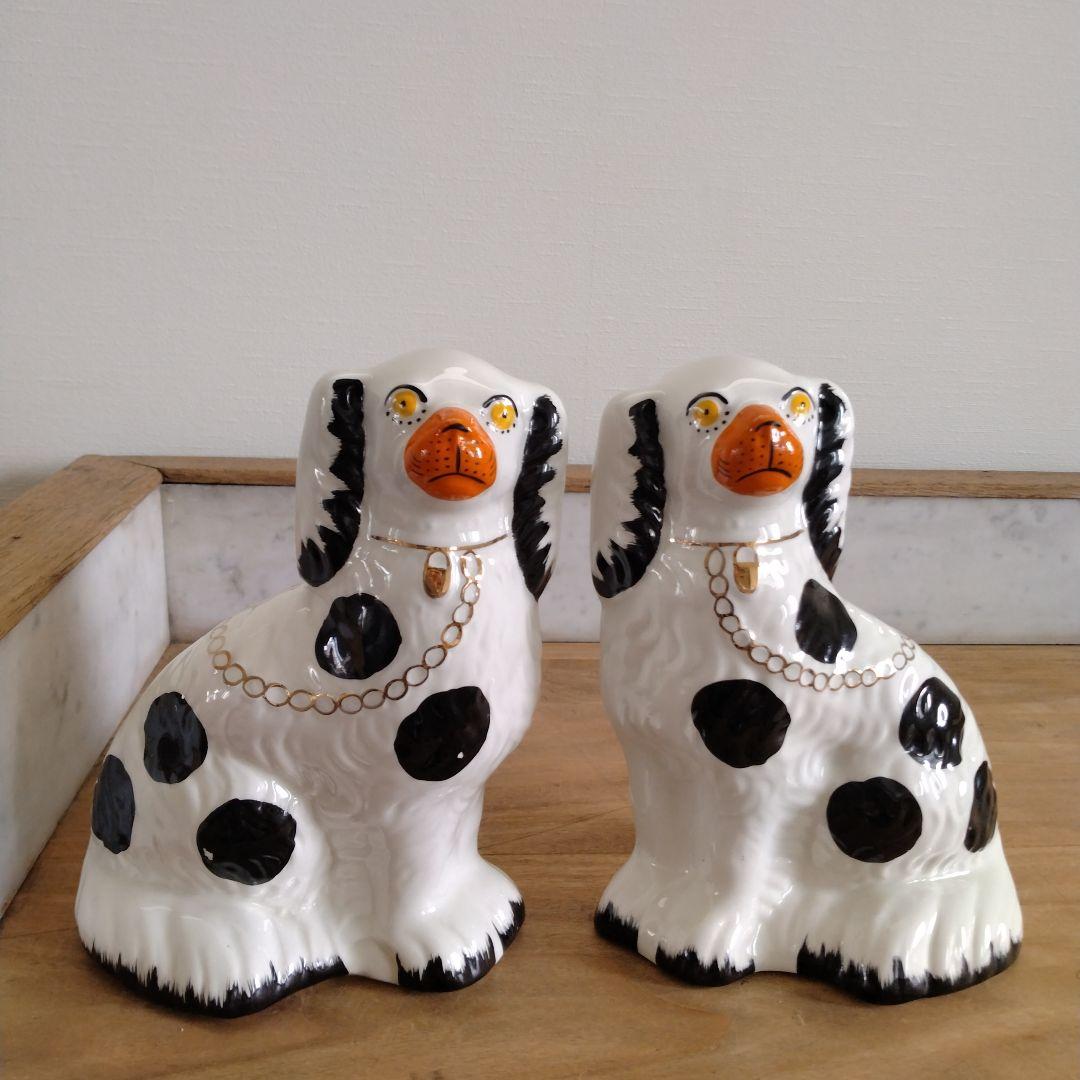 難あり・スタッフォードシャードッグ マントルピース・イギリスビクトリア