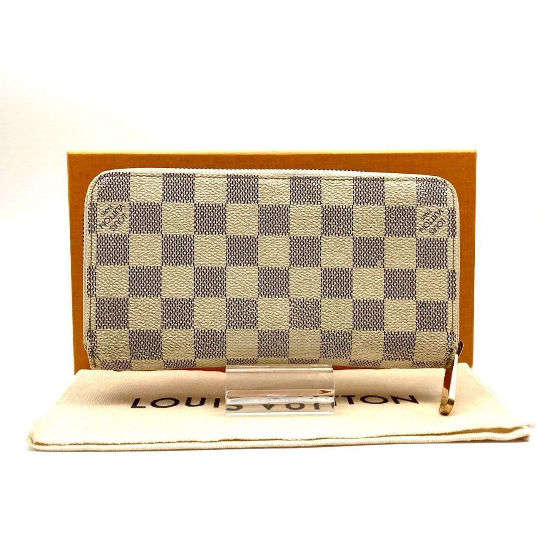 ルイヴィトン ダミエ アズール ジッピーウォレット ホワイト 長財布 71017