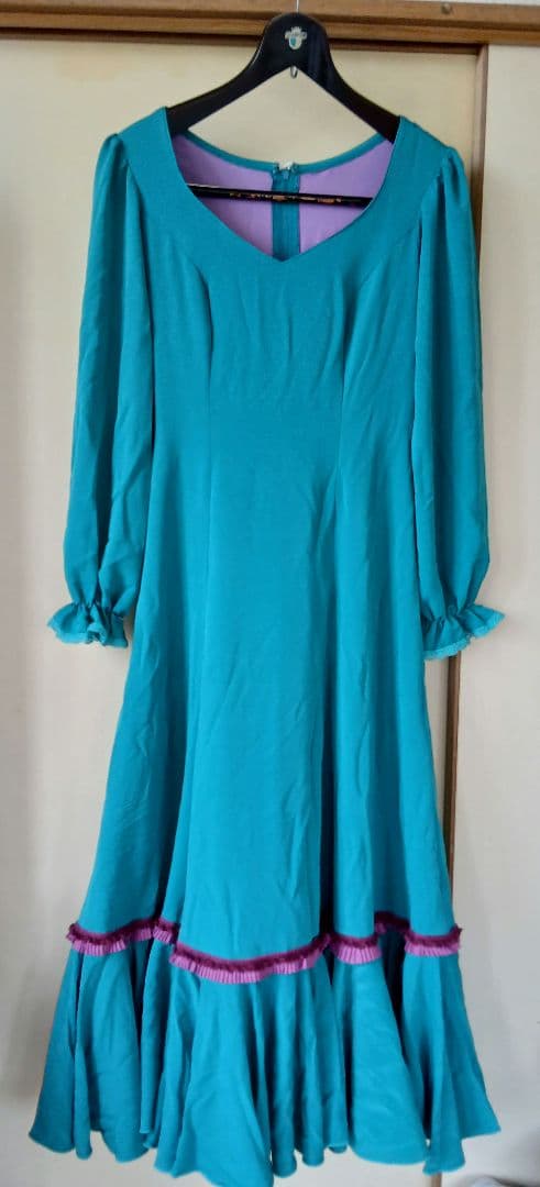 ターコイズ フラメンコワンピース