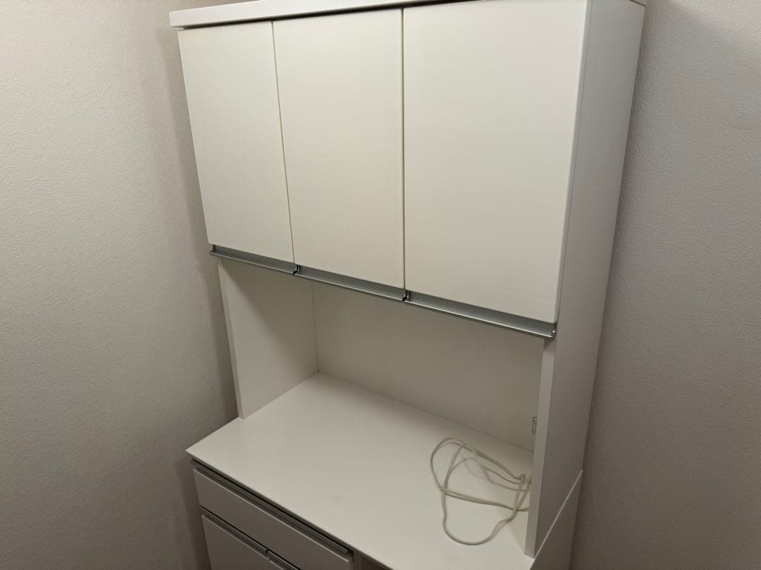 奈良発 ニトリ UPレジューム90 食器棚 ハイタイプ キッチン レンジボード