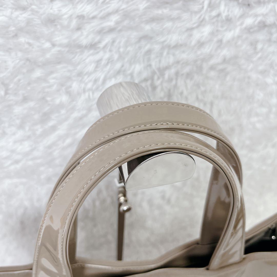 PORTER ポーターガール　エナメル　トートバッグ　底鋲　自立