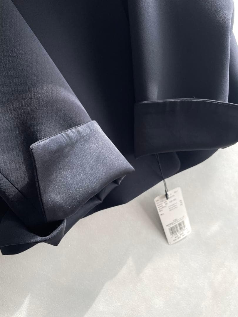 極美品✨エストネーション　22AW ダブルクロスノーカラージャケット　36 紺