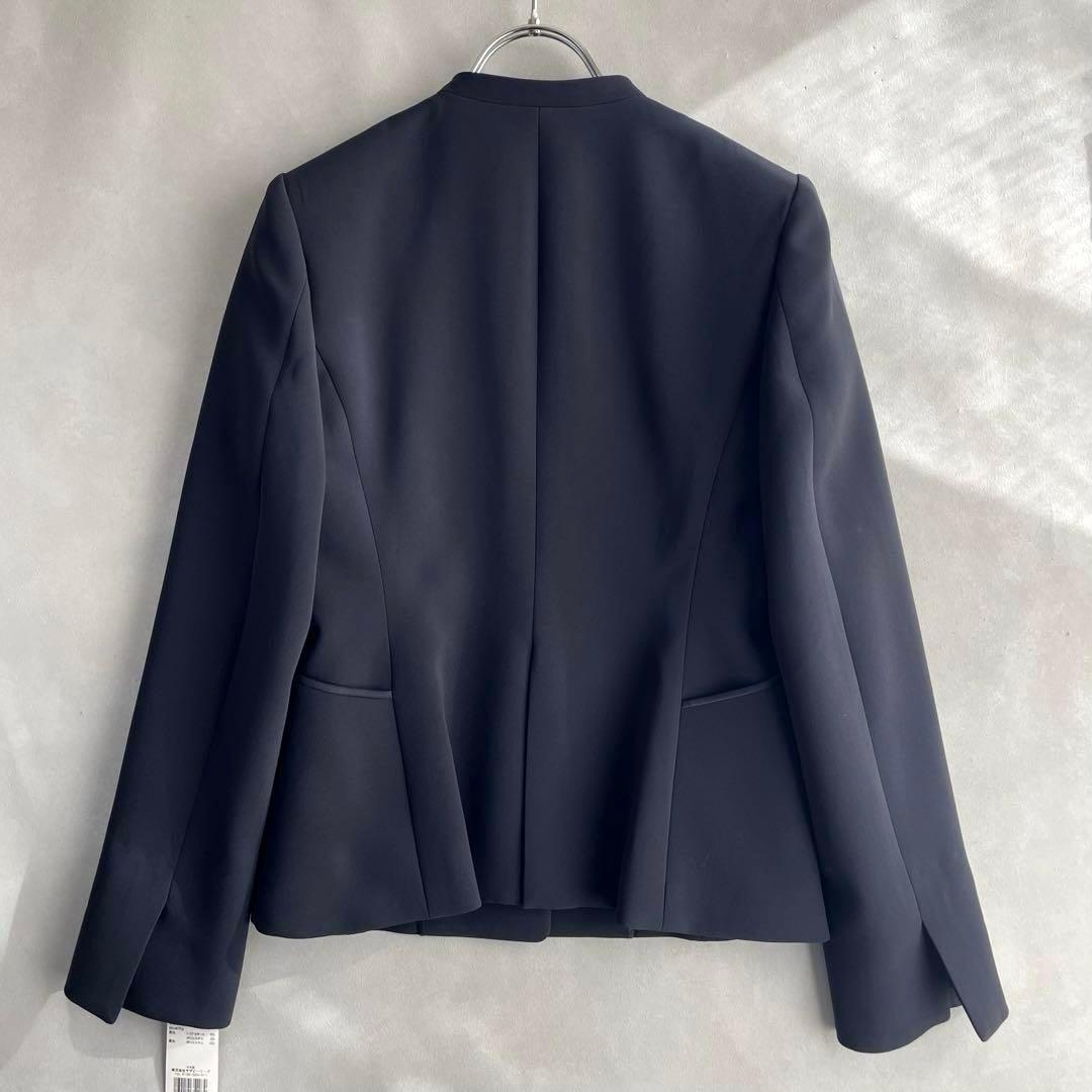 極美品✨エストネーション　22AW ダブルクロスノーカラージャケット　36 紺