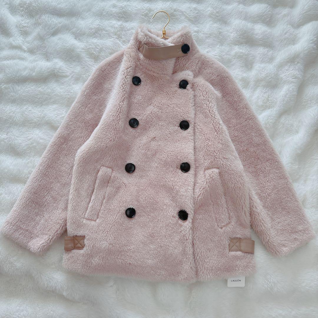 【新品未使用】LAULEN B3 ボアジャケット スタンドカラーファーコート M