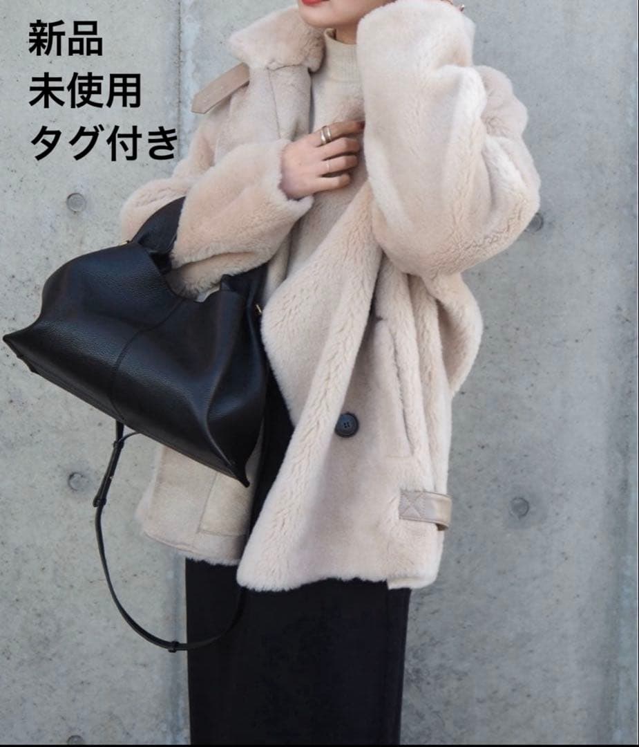 【新品未使用】LAULEN B3 ボアジャケット スタンドカラーファーコート M