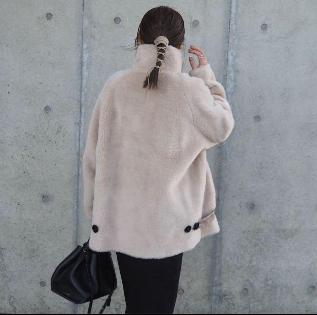 【新品未使用】LAULEN B3 ボアジャケット スタンドカラーファーコート M