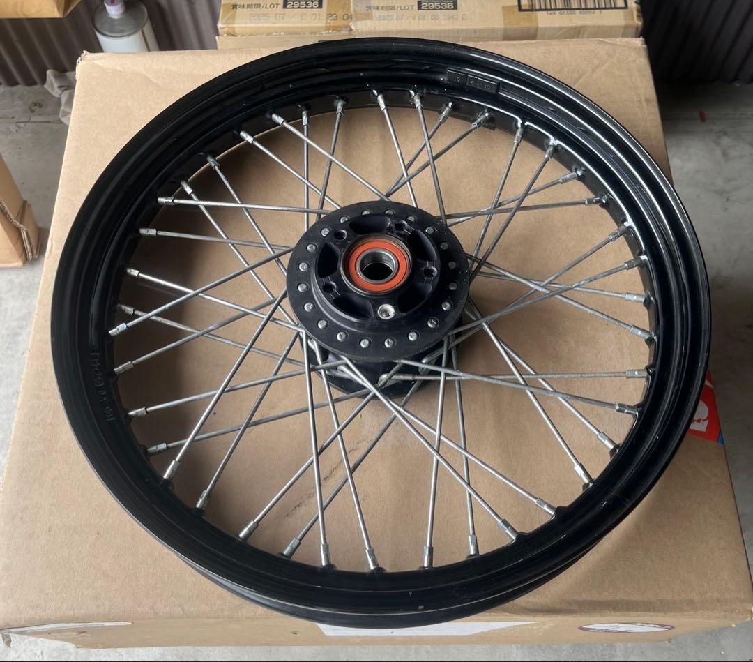 ハーレーXL1200nスポークホイール ブラックリム2008年F Rセット