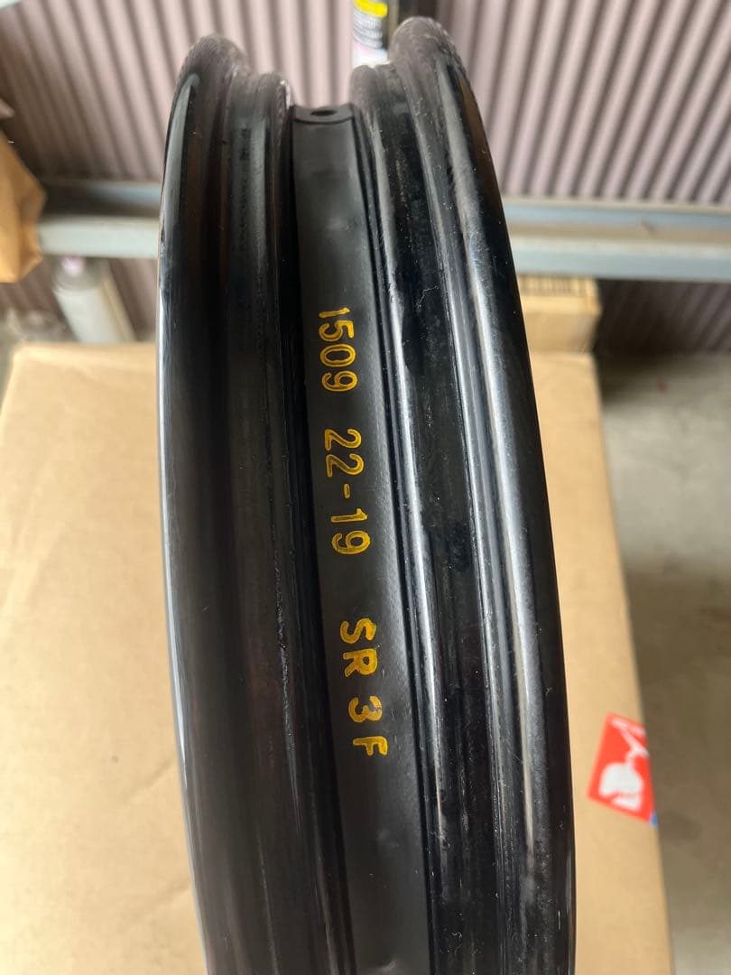 ハーレーXL1200nスポークホイール ブラックリム2008年F Rセット