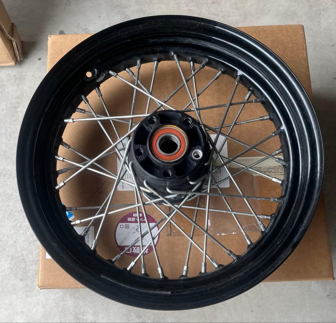 ハーレーXL1200nスポークホイール ブラックリム2008年F Rセット