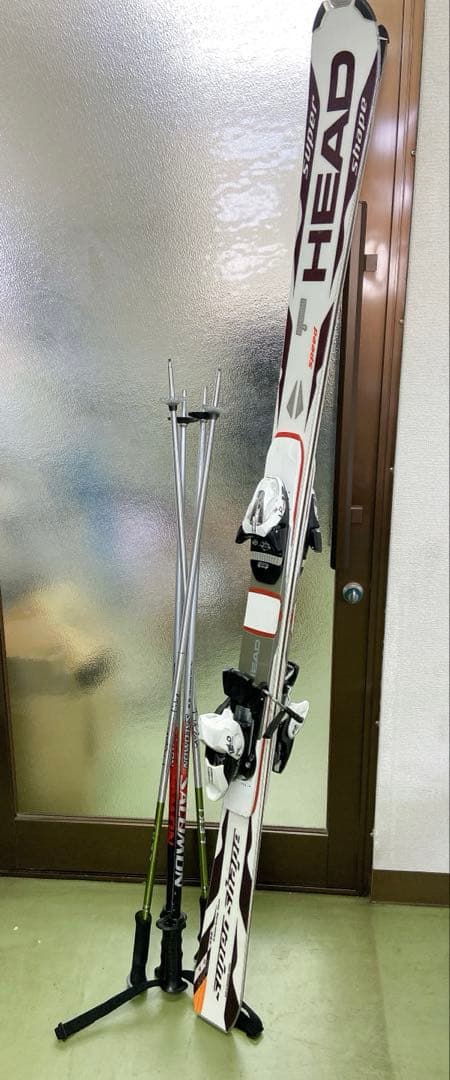 ♪ HEAD Supershape スキー板　ストック4本セット　まとめ売り