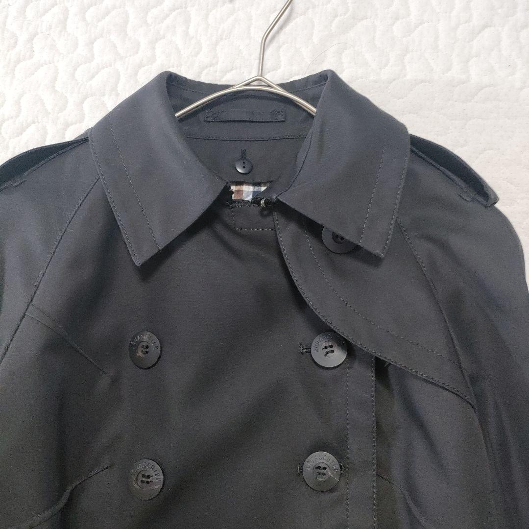 美品✨アクアスキュータム　ウールライナー付きトレンチコート　黒　サイズ4