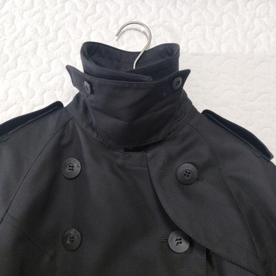 美品✨アクアスキュータム　ウールライナー付きトレンチコート　黒　サイズ4